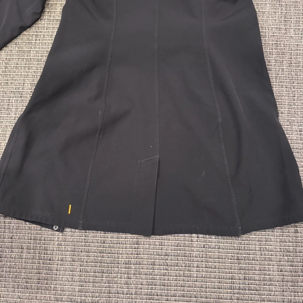 Lucy Black Hooded Softshell Jacket with Orange Brand Tag